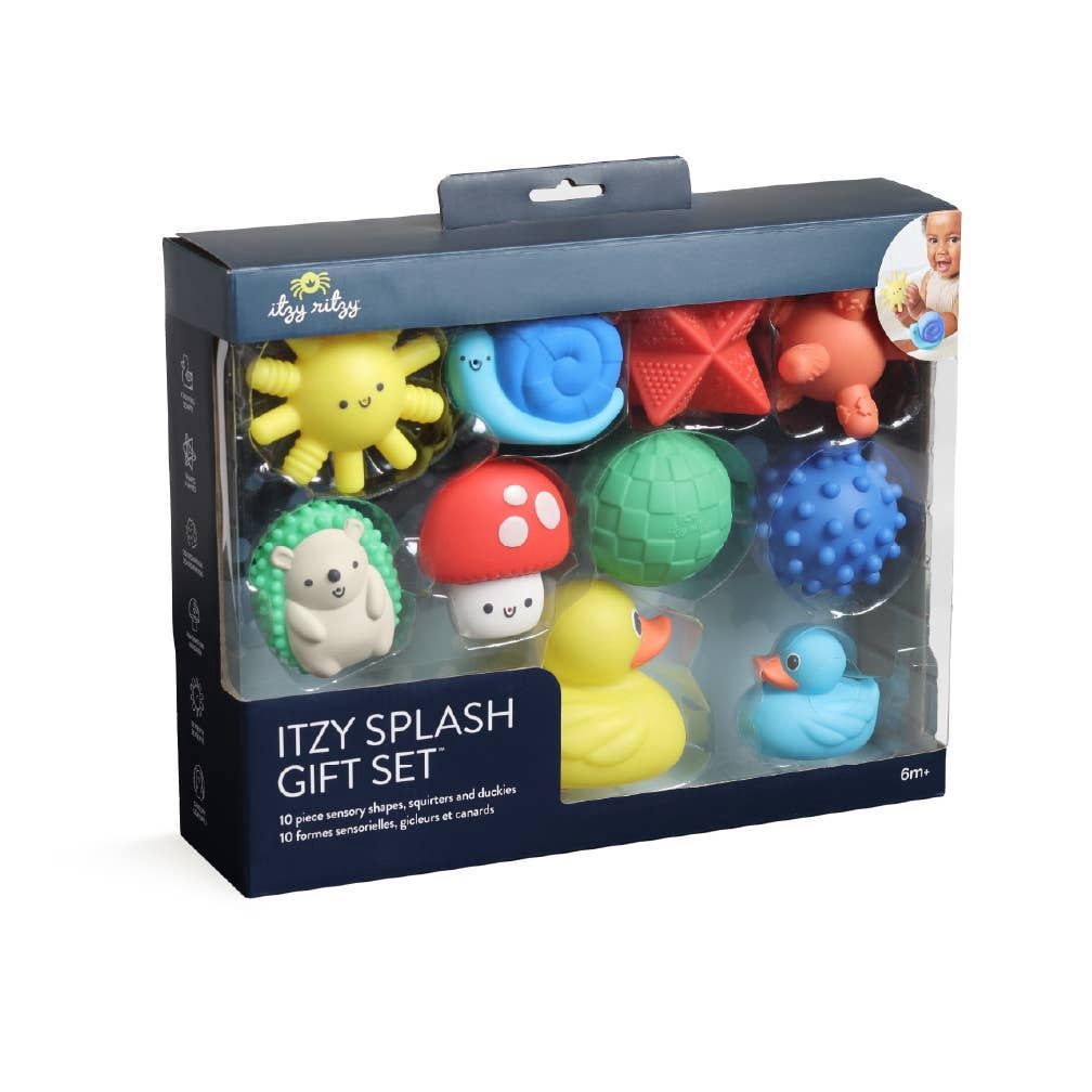 Itzy Ritzy - Soft Bath + Water Toys Splash Gift Set