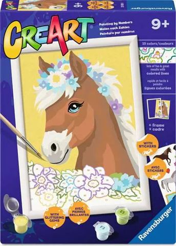 CreArt - Horse with Flowers