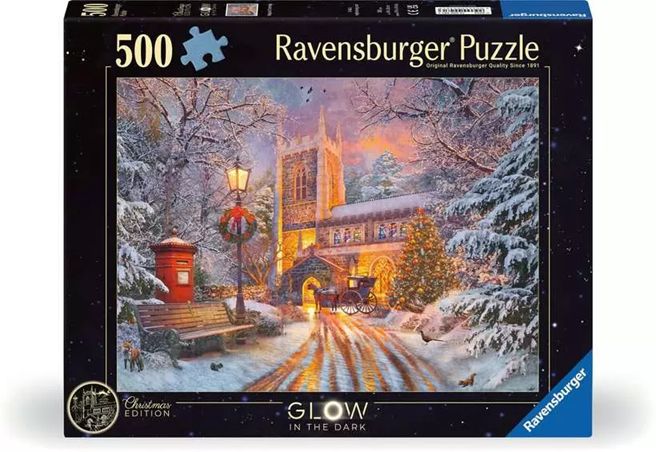 Ravensburger 500 Piece Puzzle - Glow in the Dark Magical Christmas