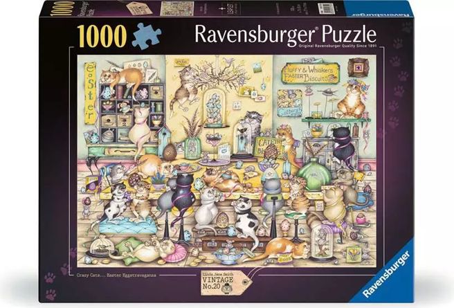 Ravensburger 1000 Piece Puzzle - Crazy Cat's Easter Eggstravaganza