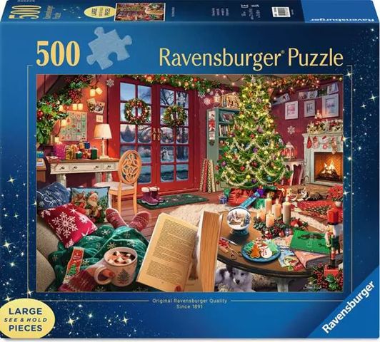 Ravensburger 500 Large Piece Puzzle - Cozy Christmas Retreat