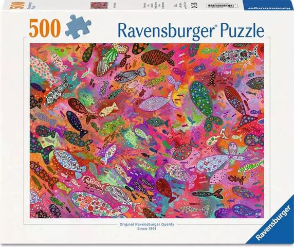 Ravensburger 500 Piece Puzzle - Fish in Fuchsia