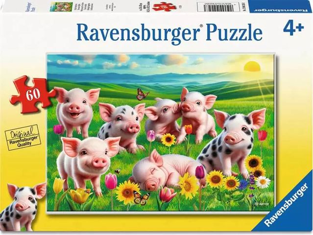 Ravensburger 60 Piece Puzzle - Precious Piglets