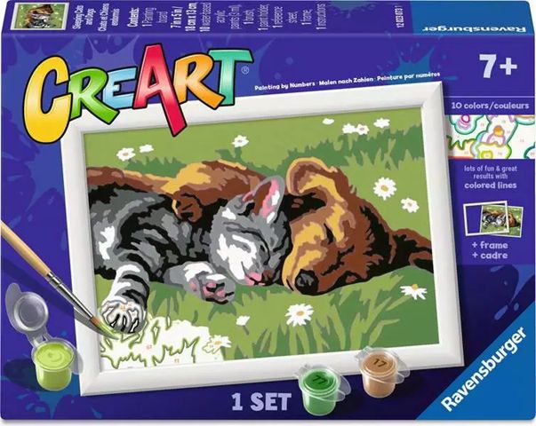 CreArt - Sleeping Cat and Dog
