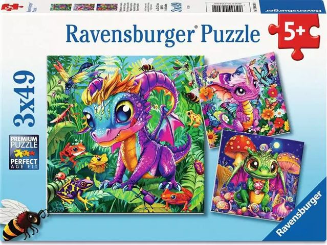 Ravensburger 3x49 Piece Puzzles - Baby Garden Dragons