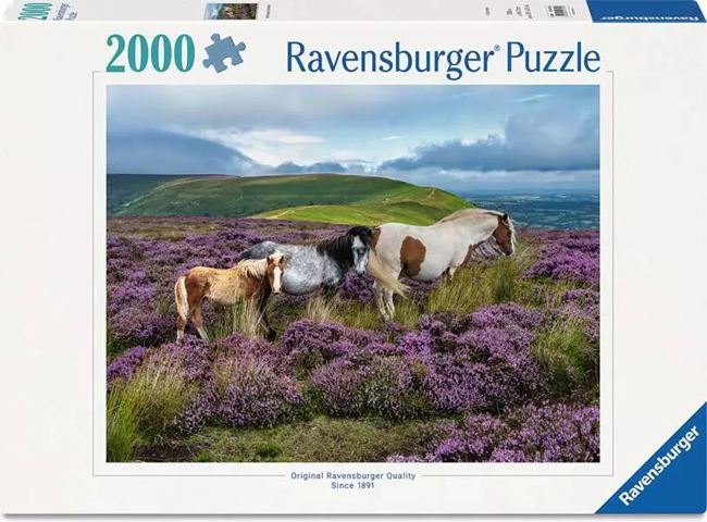 Ravensburger 2000 Piece Puzzle - Wild Horses in the Heather