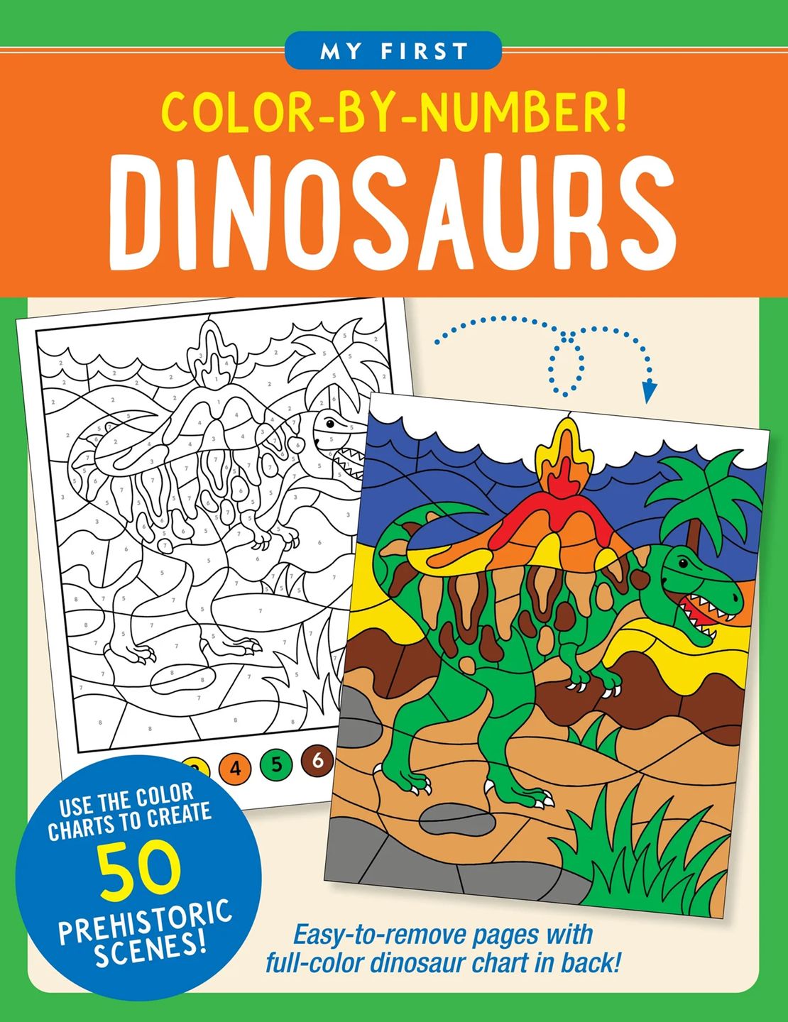 Peter Pauper Press - Colour-by-Number Dinosaurs