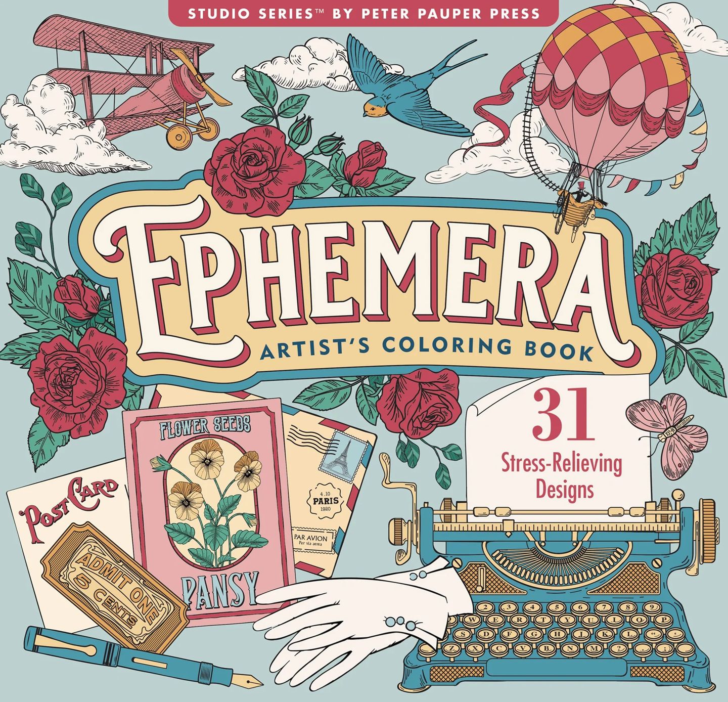 Peter Pauper Press - Ephemera Colouring Book