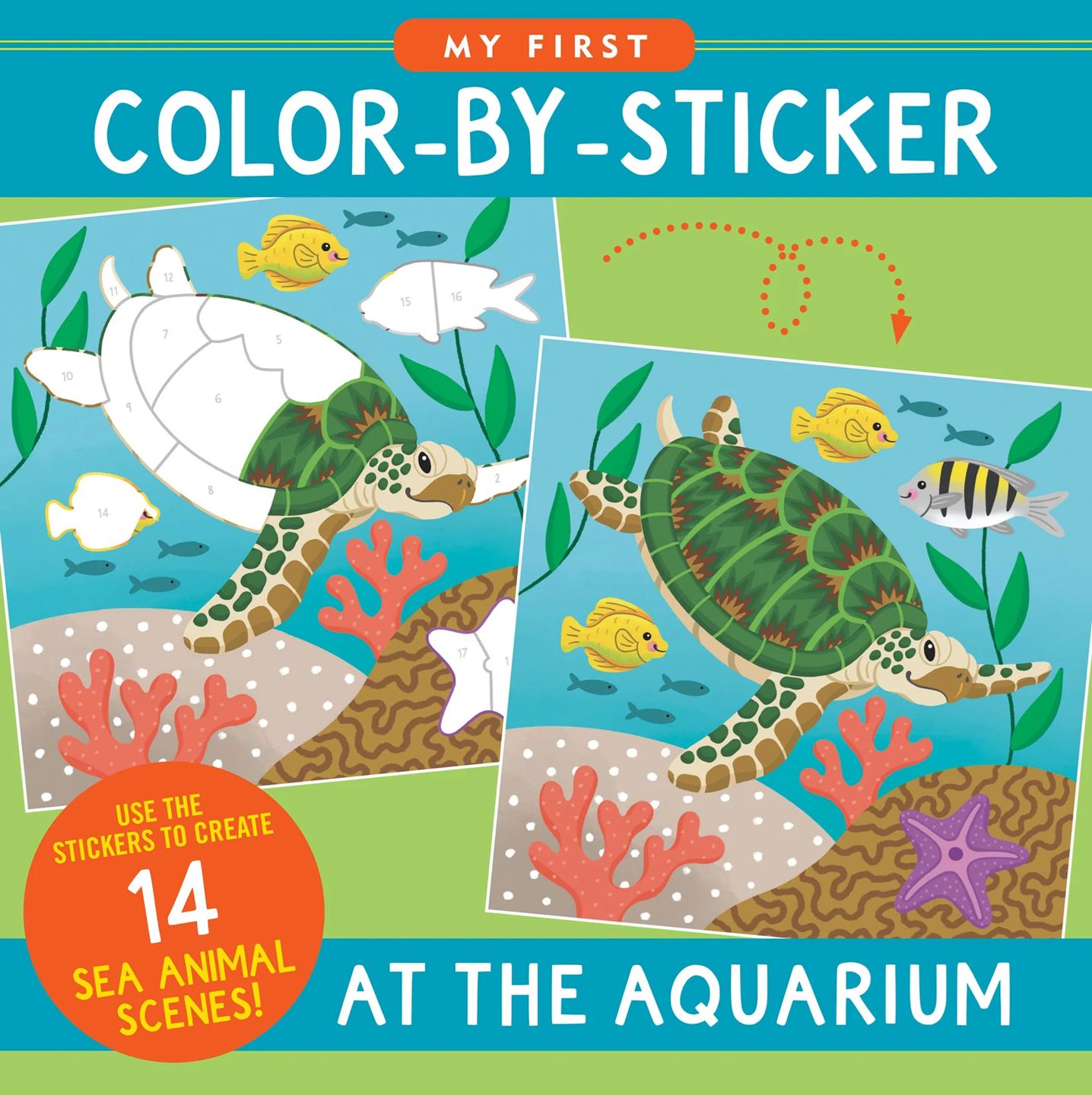 Peter Pauper Press - First Colour-by-Sticker at the Aquarium