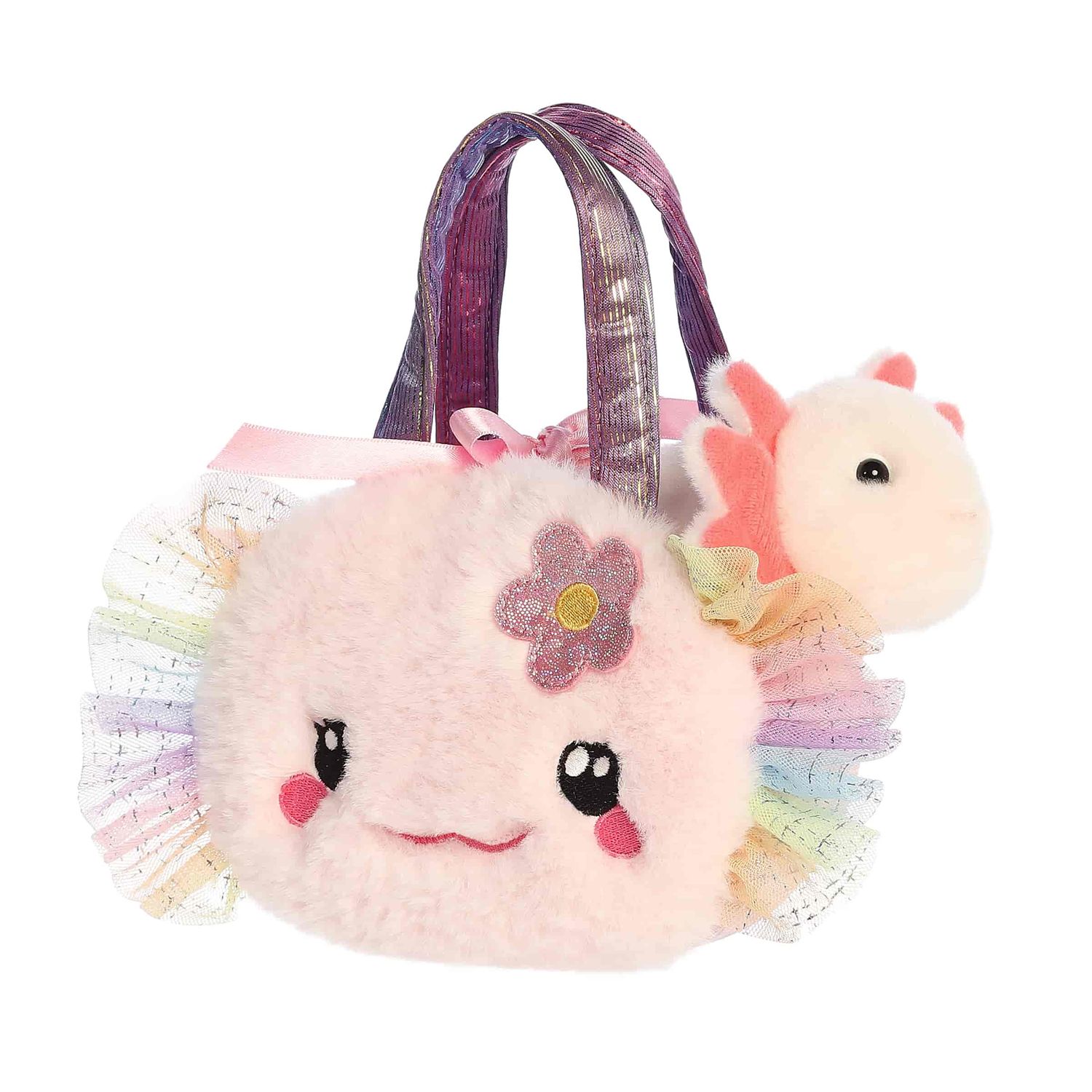Aurora Fancy Pals - 8.5" Fuzzy Face Rainbow Axolotl