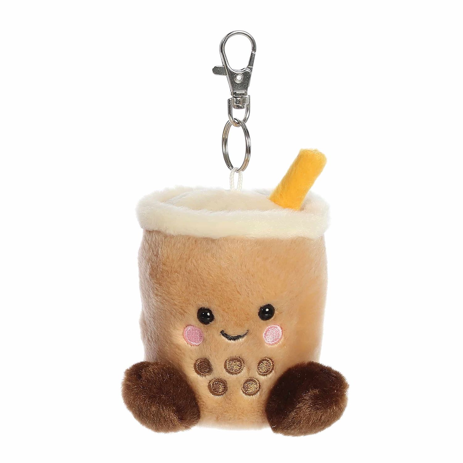 Aurora Palm Pals - 4" Milky Tea Boba Clip-On Aurora Palm Pals - 4" Milky Tea Boba Clip-On