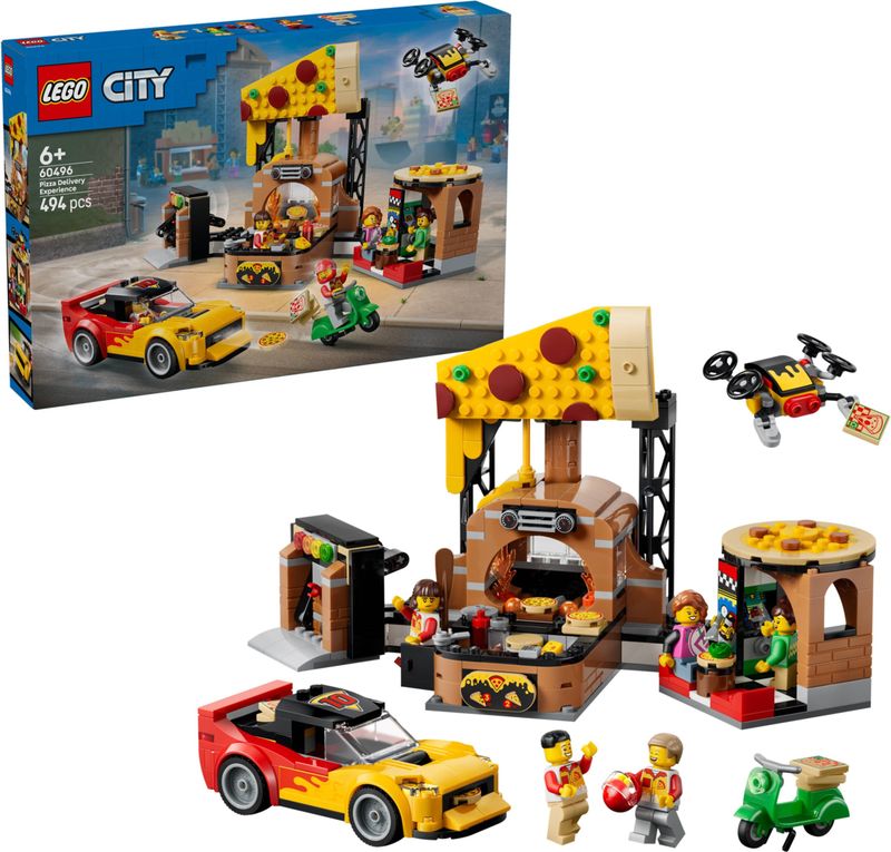 Lego City 60496 - Pizza Delivery Experience with Vehicles