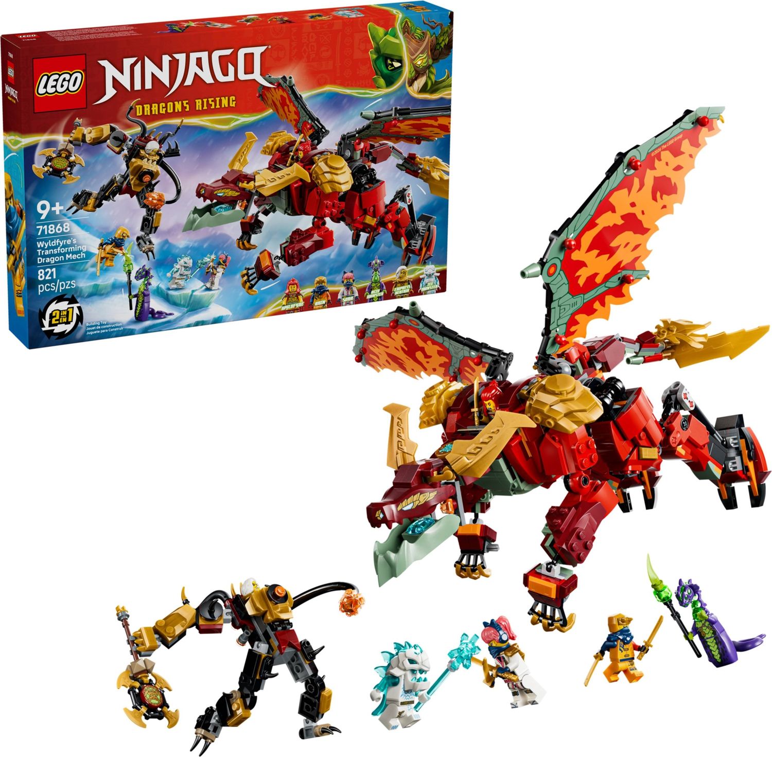 Lego Ninjago 71868 - Wyldfyre's Transforming Dragon Mech