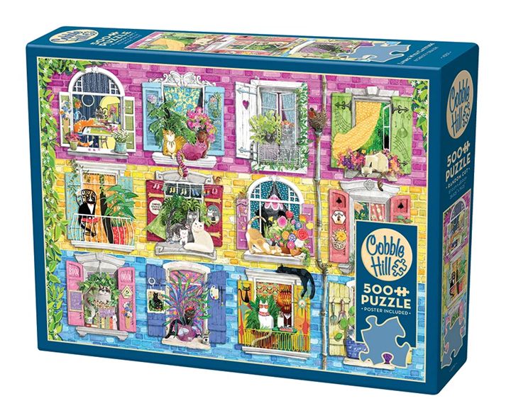 Cobble Hill 500 Piece Puzzle - Living with Catitude