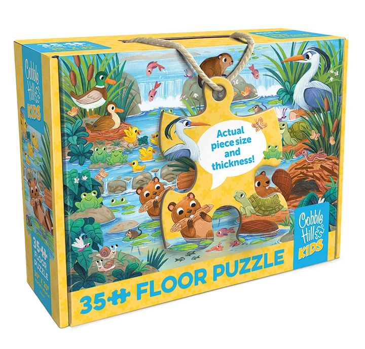 Cobble Hill 35 Piece Floor Puzzle - Beaver and Friends