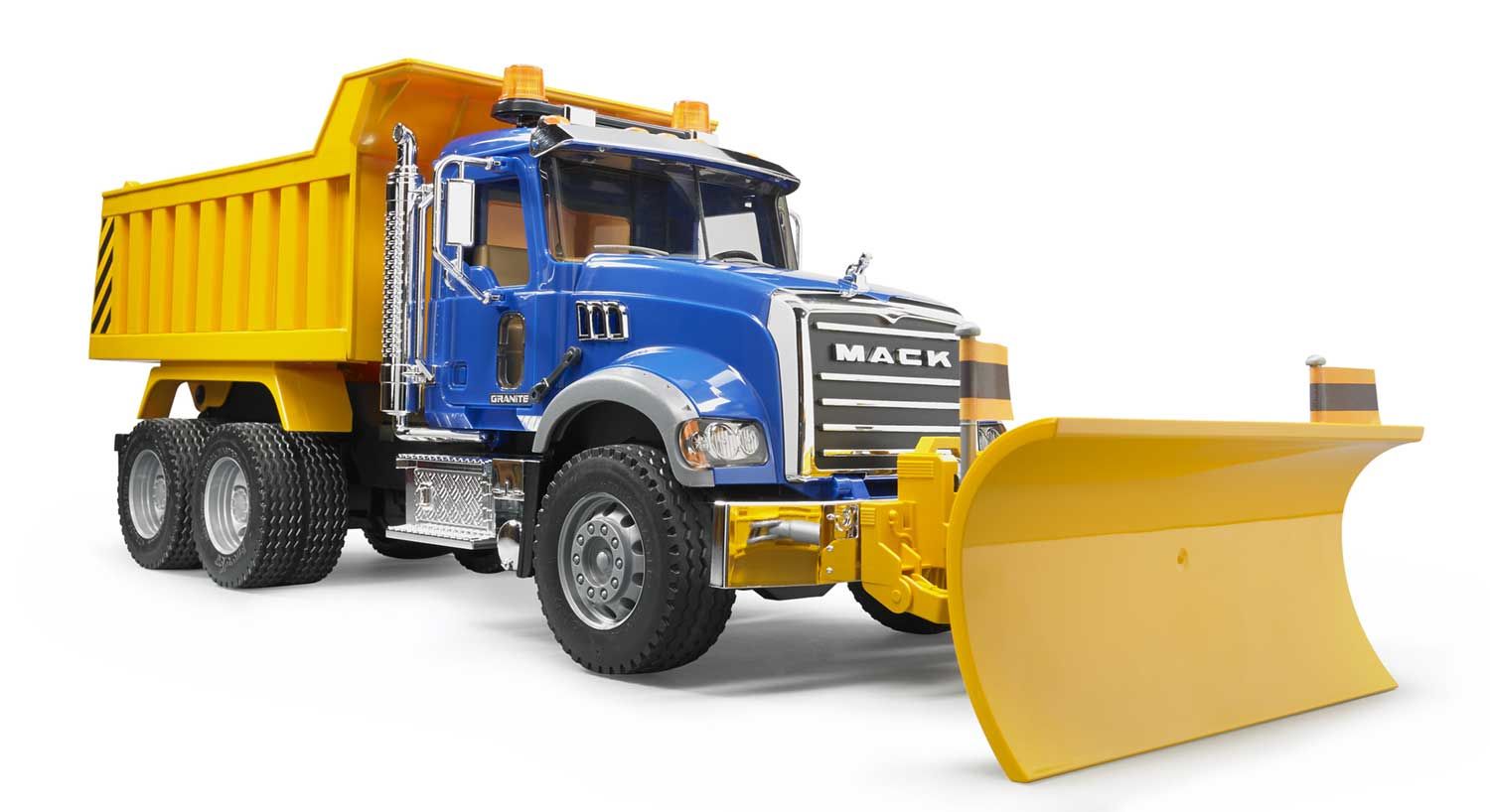 Bruder - MACK Granite Dump Truck with Snow Plow Blade