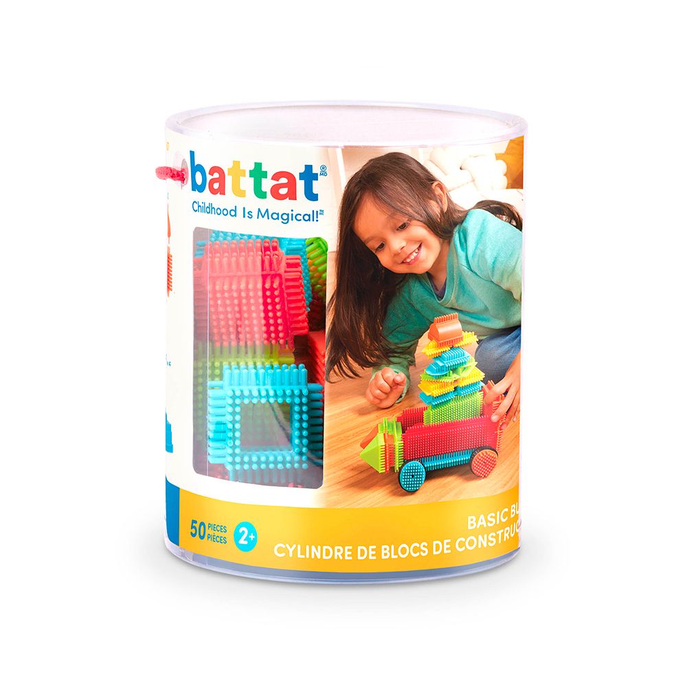 Bristle Blocks - 50 Piece Basic Builder Bucket