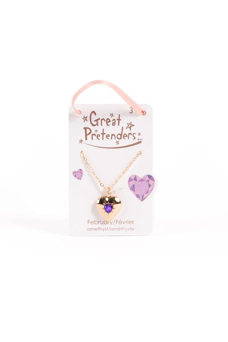 Great Pretenders - February Birthstone Heart Locket