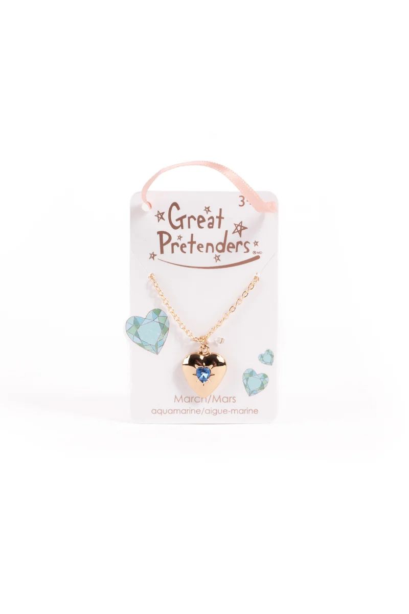 Great Pretenders - March Birthstone Heart Locket