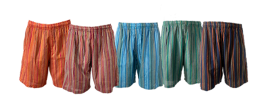 Pinstripe Drawstring Shorts
