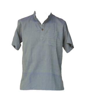 Plain Short Sleeve Kurta Shirt