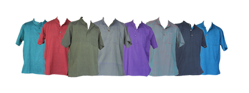 Plain Short Sleeve Kurta Shirt