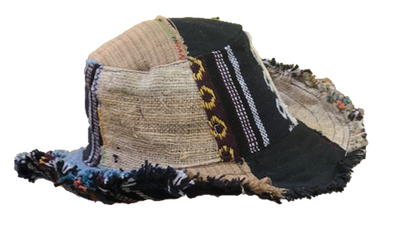 Patchwork Wide Brim Hemp Hat Patchwork Wide Brim Hemp Hat