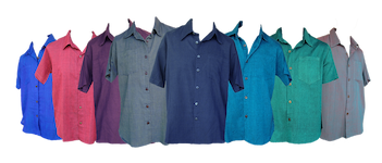 Plain Collared Short Sleeve Shirt