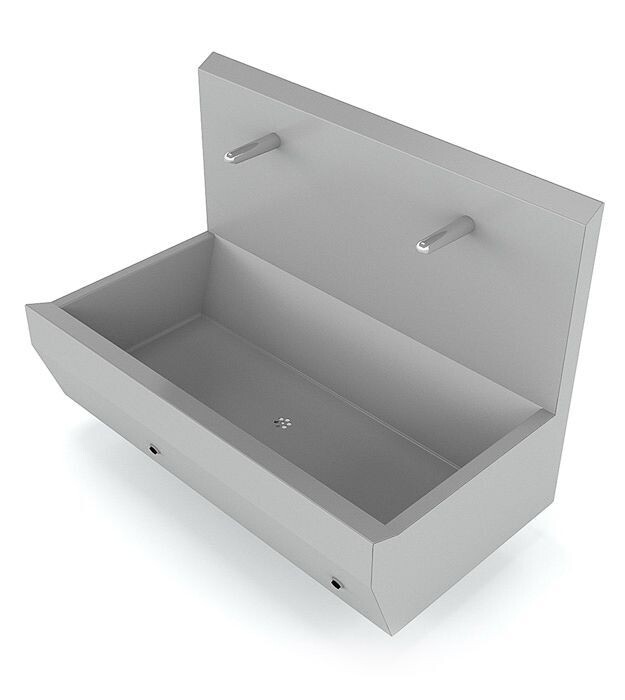 lave main collectif mural inox 2 postes