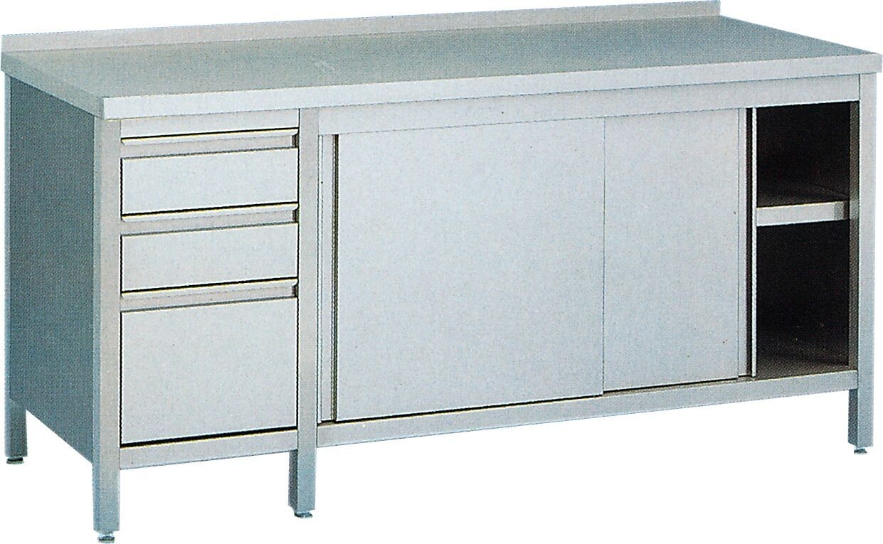 TABLE-ARMOIRE AVEC COFFRE ET TIROIRS SUR LA HAUTEUR