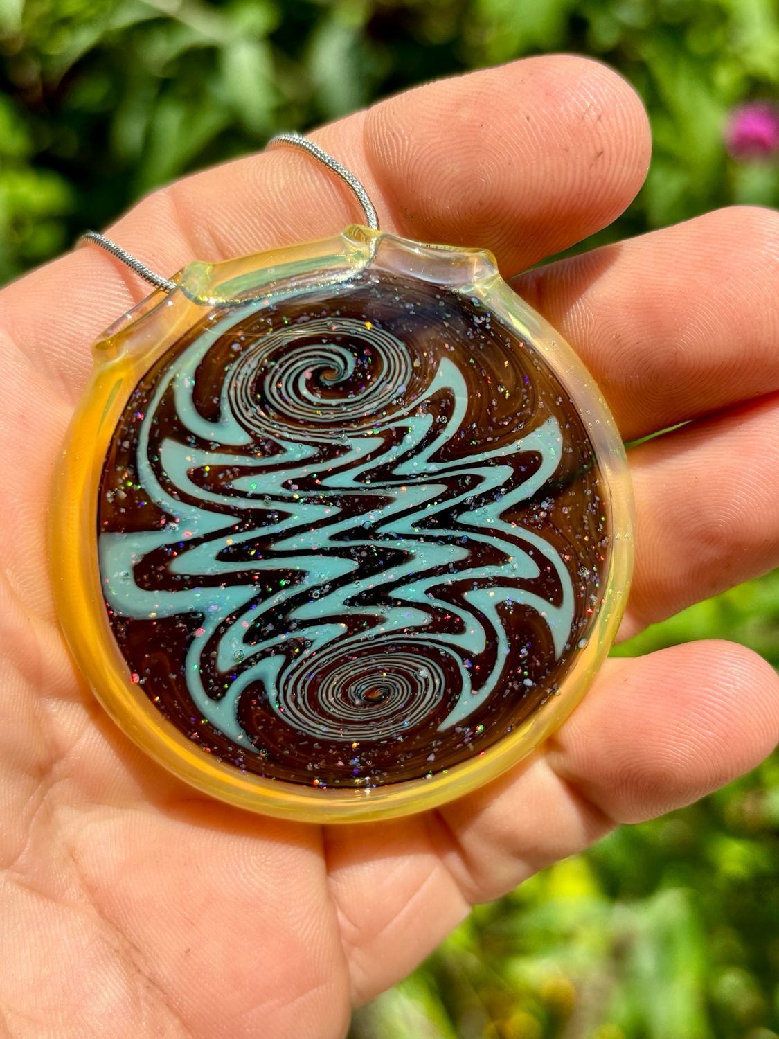 Crushed Opal Wigwag Pendant