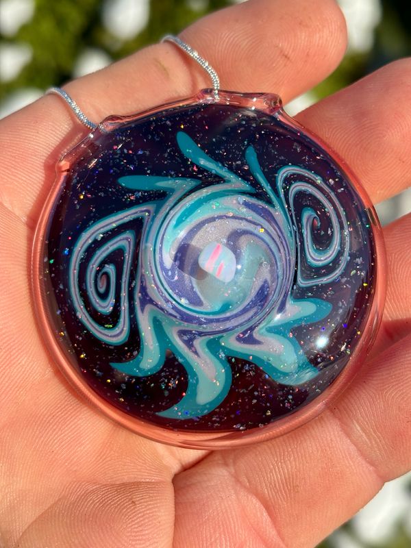 Crushed Opal Glass Pendant