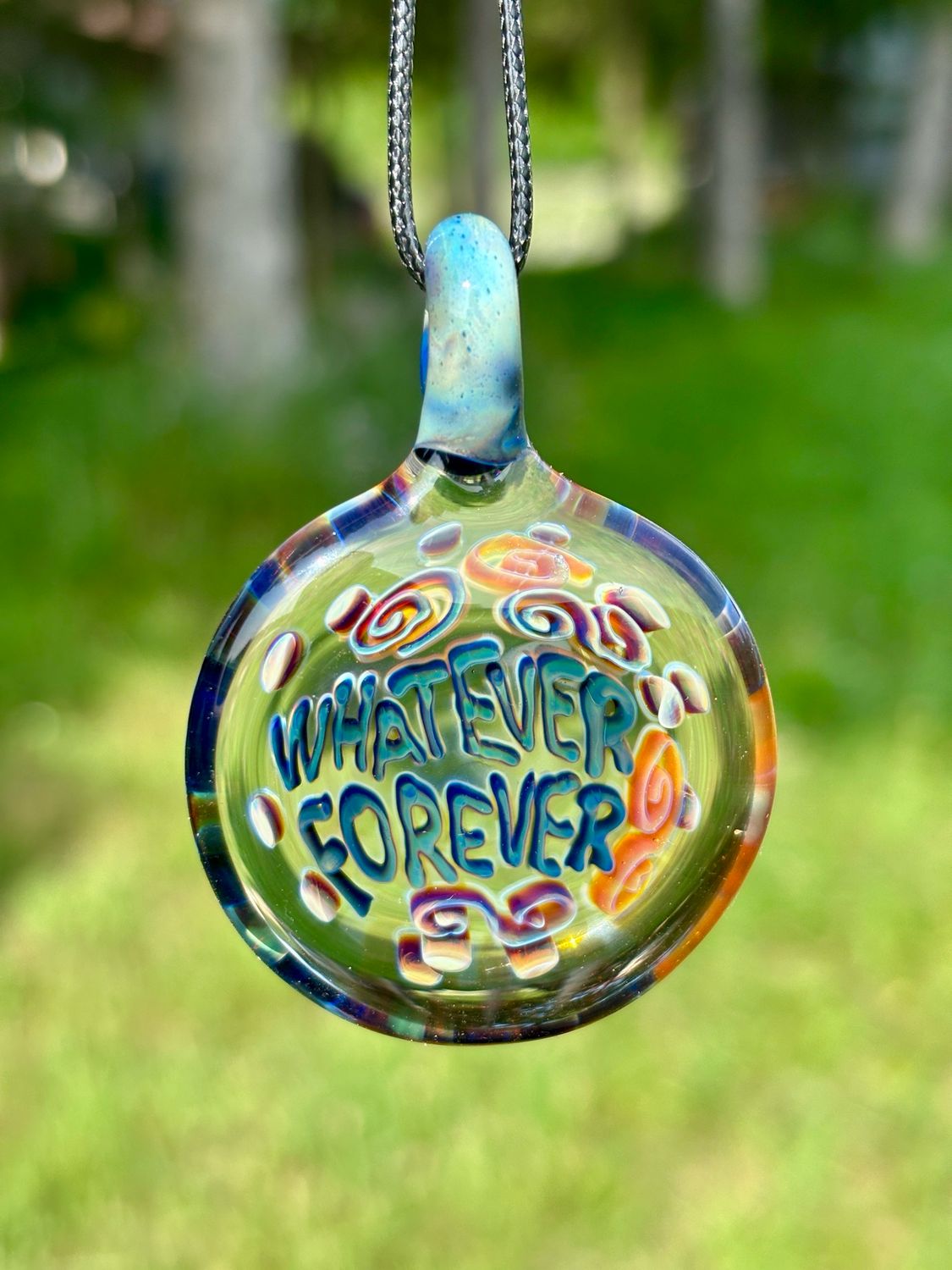 “whatever Forever” Glass Pendant Necklace