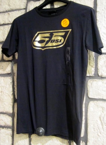 55 Dsl T-shirt gold logo Black/Purple