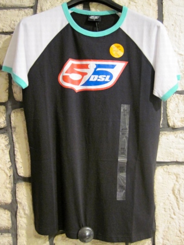55 Dsl T-shirt bi-color Black/Grey/White