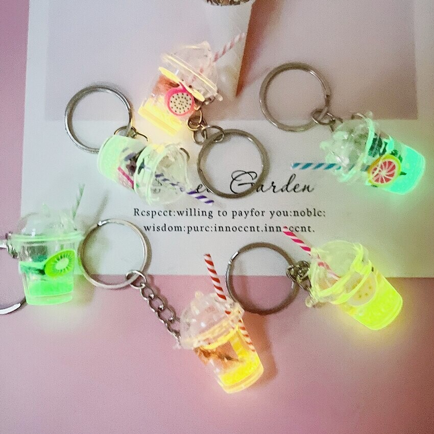 Mini Glow-In-The-Dark Milk Tea Keychain