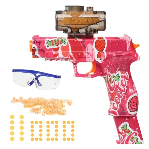 Pistolas elétricas de brinquedo Gel Ball Blaster; Blasters de bola Splatter totalmente automáticos com bateria recarregável de 11000 grânulos de água; Atire até 65 pés; Lançador de bola de gel para me