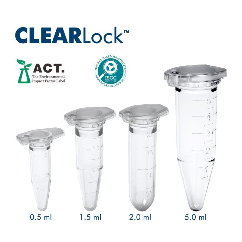 BIOBased CLEARLock microtubes CLEARLine®