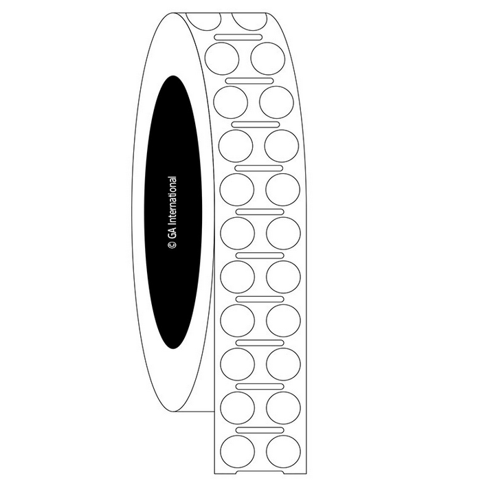 Direct Thermal Cryo Labels for Frozen Vials and Surfaces – 0.354” circle (Patented) #DTU-61NPNOT