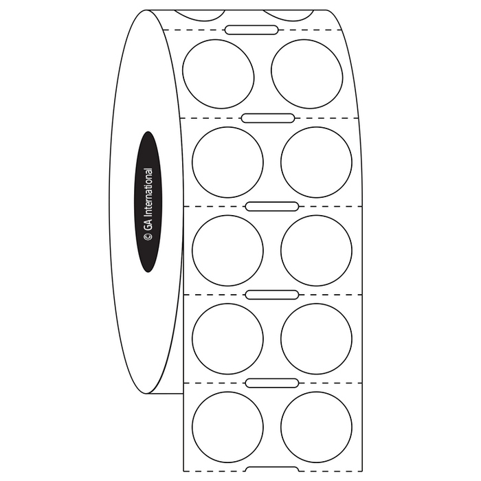 Direct Thermal Cryo Labels for Frozen Vials and Surfaces – 0.5” circle (Patented) #DTU-53NOT