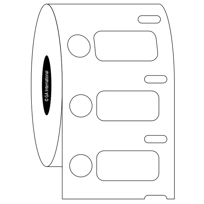 DYMO-Compatible Cryo Labels for Frozen Surfaces – 1.04″ x 0.5″ + 0.375″ Circle (Patented) #EDCS-081WH