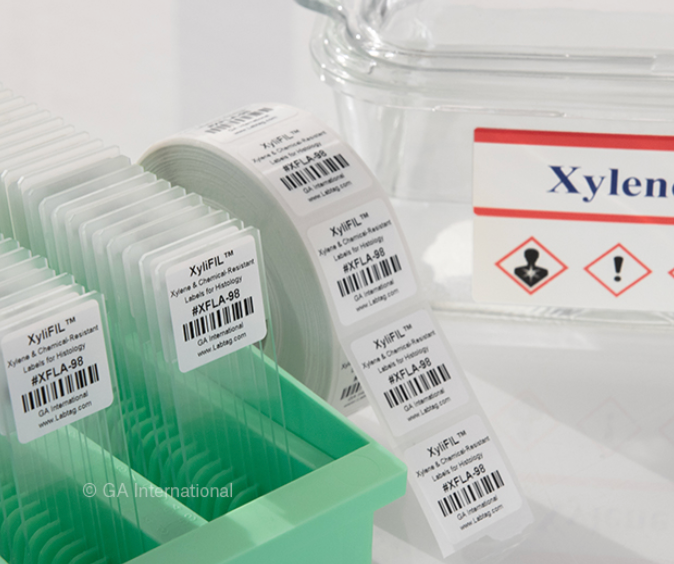 Xylene &amp; Chemical-Resistant Labels
