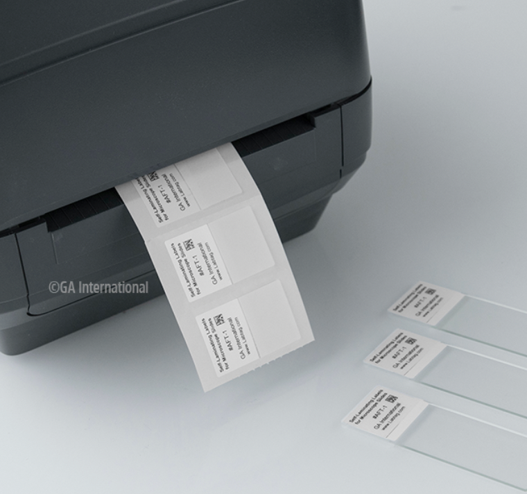 HistoLAM™ – Self-Laminating Thermal-Transfer Labels for Microscope Slides
