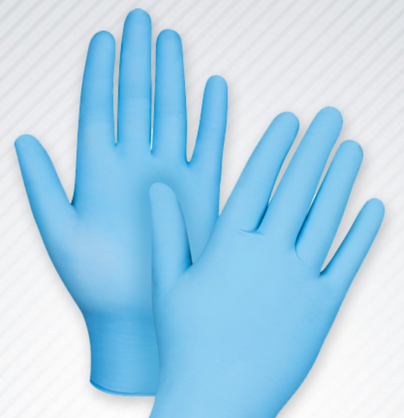 Powder-free nitrile gloves