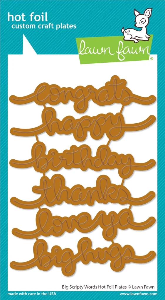 LF Big Scripty Words Hot Foil Plate