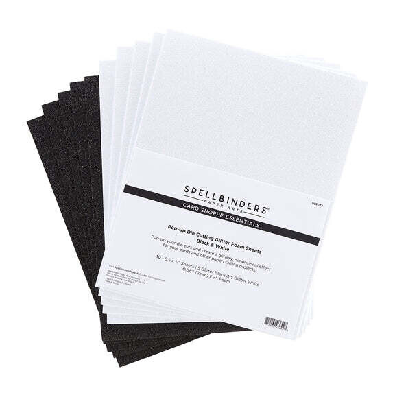 Black And White Glitter Foam Sheets