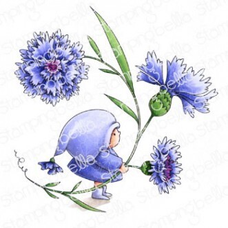 Bundle Girl with a Cornflower Stamp