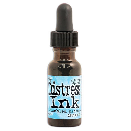 Distress Ink Reink tumbled glass