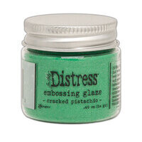 Distress Embossing Glaze: cracked pistachio