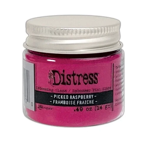 Distress Embossing Glaze: Picked Raspberry